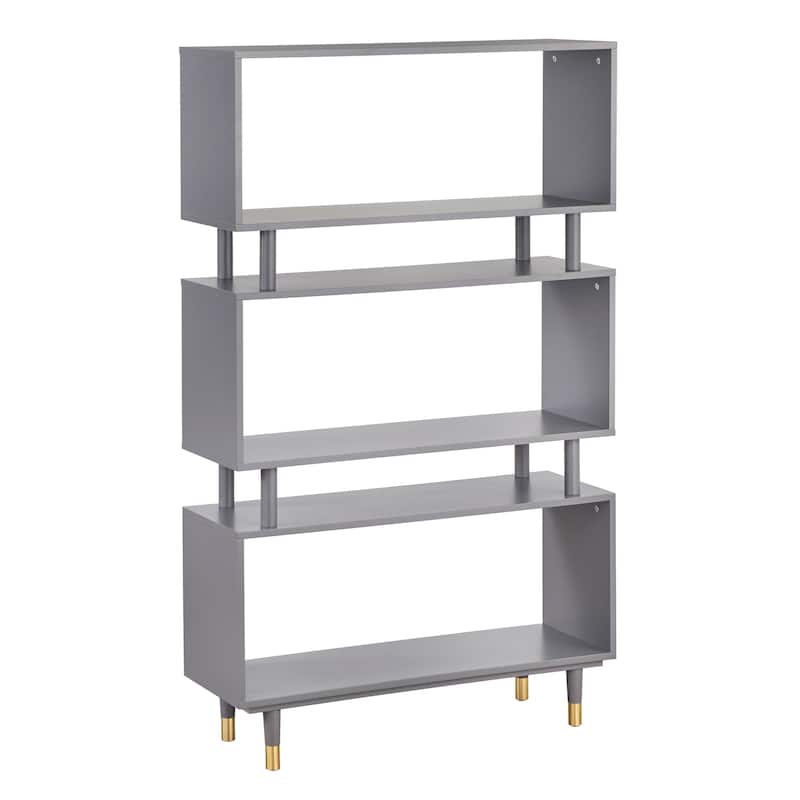 Simple Living Margo Mid-Century Modern 3-tier Bookshelf - 59.5"h x 36"w x 11.8"d