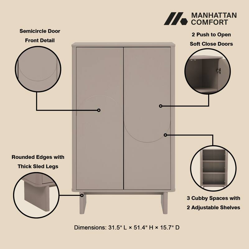 Manhattan Comfort Ella 32" Accent Cabinet