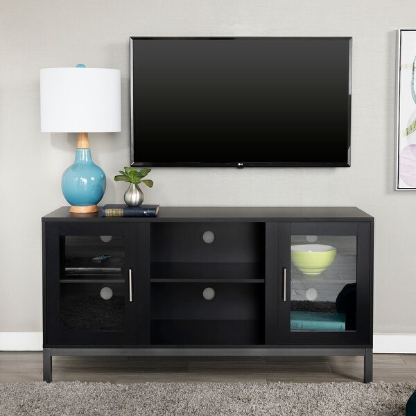 Porch Den Dart 52 inch TV Console with Metal Legs On Porch Den Dart 52 inch TV Console with Metal Legs On