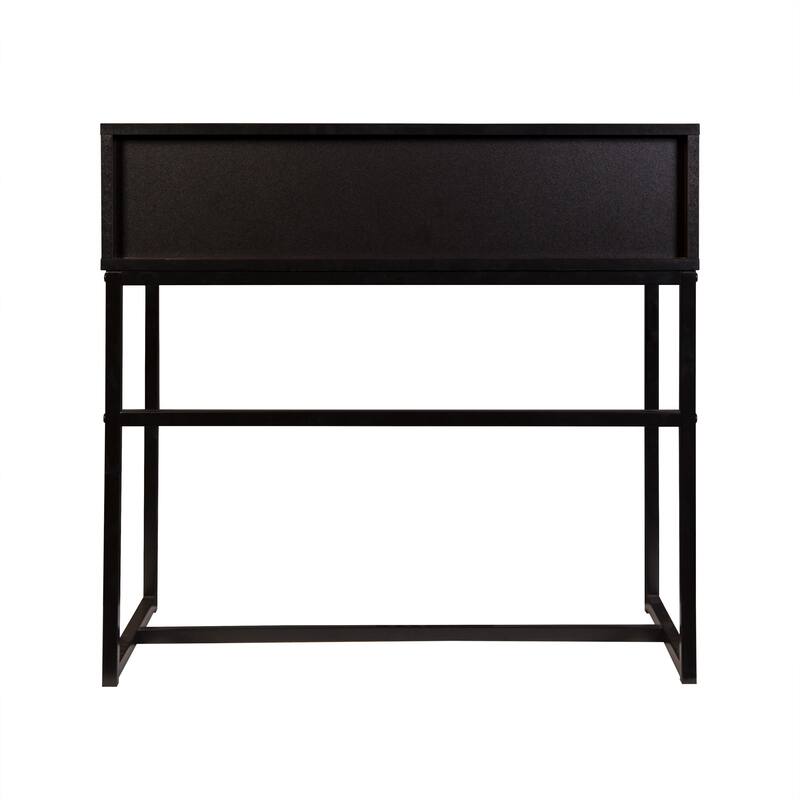Bali Coastal Modern 2 Drawer Black Console Table