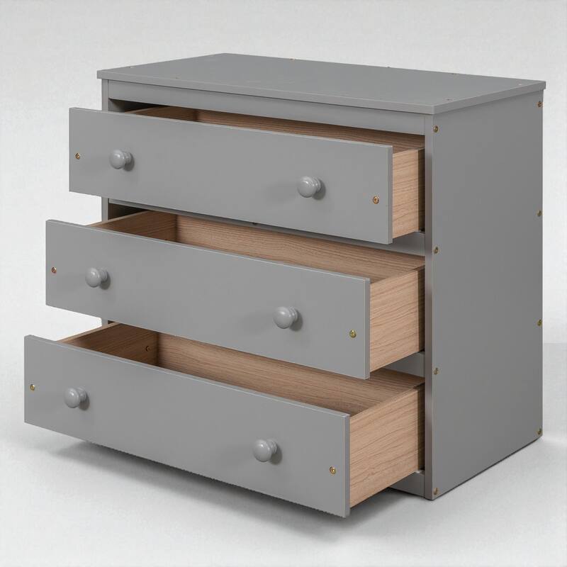 Twin/Full Size Low Loft Bed with Cabinet, Rolling Desk and Bookshelf, Solid Wood Frame for Kids