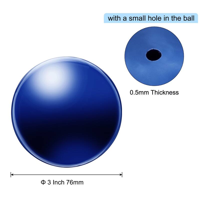 Gazing Ball Stainless Steel Gazing Globe Mirror Sphere - Dark Blue - 3 Inch Dia - 3 Inch Dia