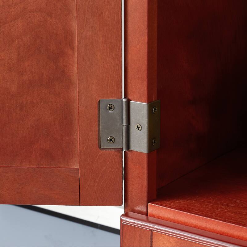 Tall Storage Cabinet Pantry Cabinet with 8 Doors, Corner Cabinet Side Cabinet Hallway Cabinet for Kitchen, Cherry