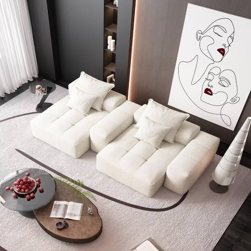 Oversized Modular Sectional Sofa,Sparkling Chenille Fabric,DIY Sofa