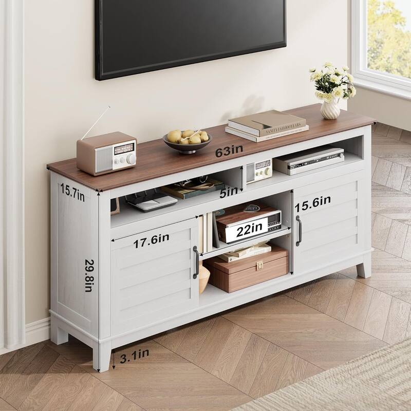 Entertainment Center TV Stand for 65 Inch TV with Cabinet