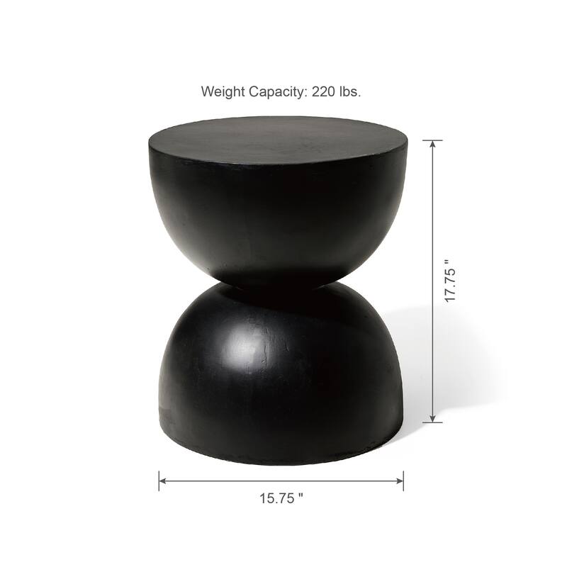 Glitzhome Set of 2 18"H Modern MGO Garden Stool Plant Stand