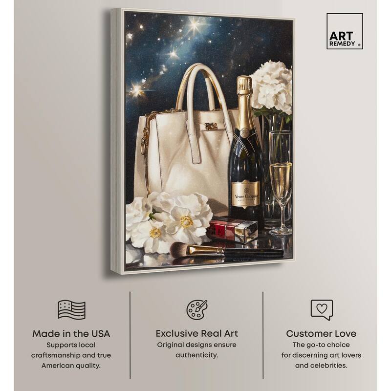 Cheers to Starry Glam Canvas by Art Remedy