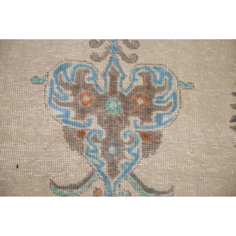 Hand Knotted Oriental 100% Wool Carpet Traditional Floral Beige & Ivories Tabriz Area Rug - 12' 11'' X 9' 6''