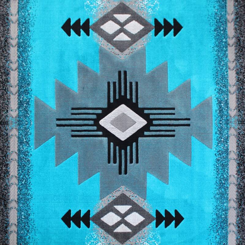 Traditional Southwestern Style Olefin Fiber Geometric Area Rug