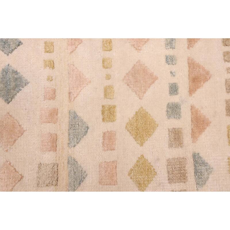 ECARPETGALLERY Hand-knotted Tangier Ivory Wool Rug - 7'10 x 9'8