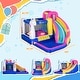 preview thumbnail 5 of 16, Outsunny Kids Bounce Castle House Inflatable Trampoline Water Slide Pool Climbing Wall 5 in 1 with Inflator for Kids Age 3-8