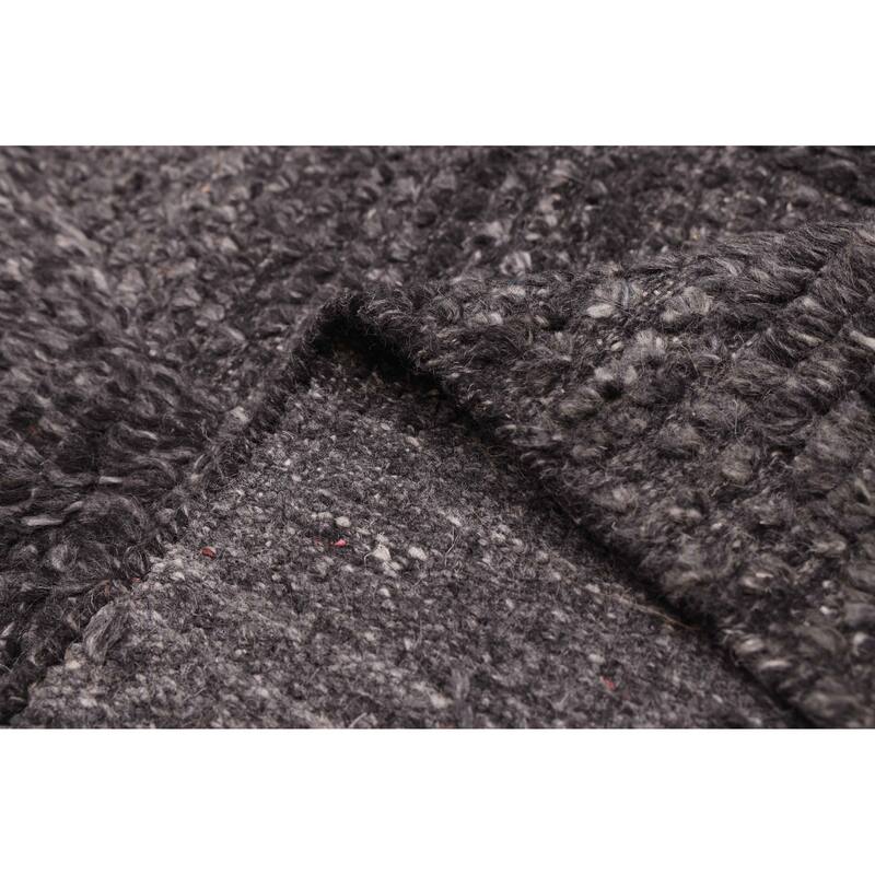 ECARPETGALLERY Hand-knotted Looma Charcoal Wool Rug - 8'3 x 10'3