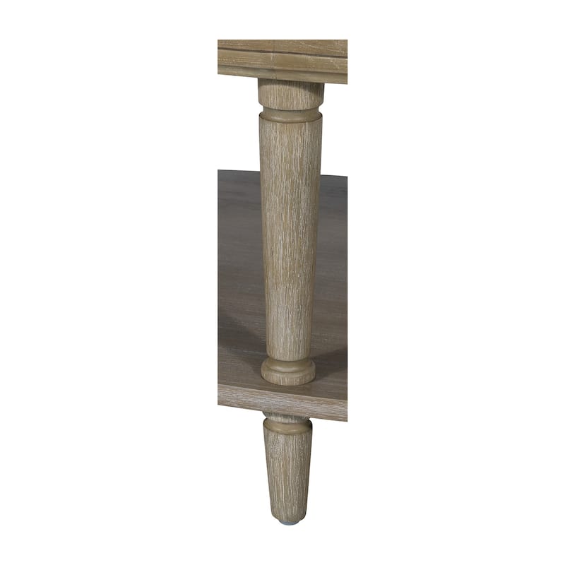 Martha Stewart Bedford Ayanna Oval Coffee Table with Shelf - 48"W x 24"D x 17"H