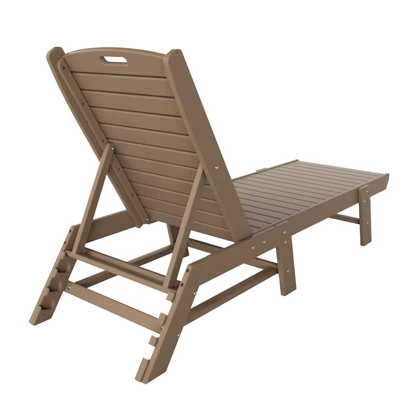 Laguna Hdpe All Weather Outdoor Patio Pool Reclining Armless Chaise Lounge
