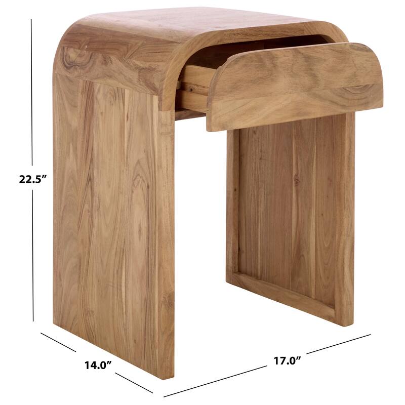 SAFAVIEH Home Amaki Side Table - 17"W x 14"D x 23"H