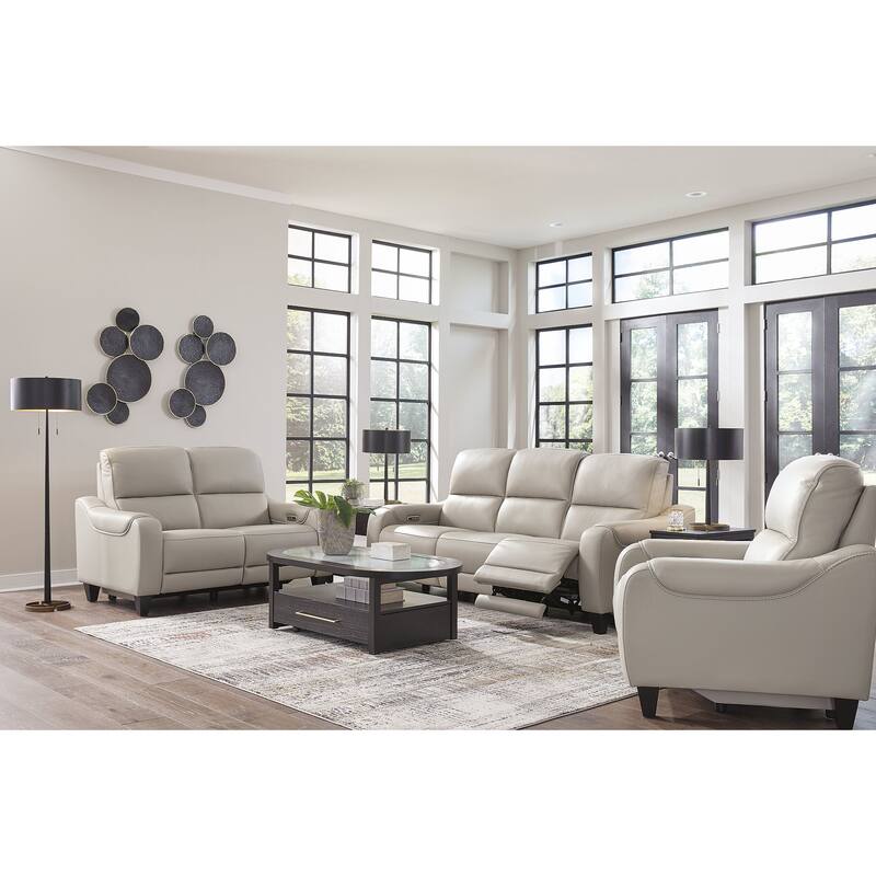 Signature Design by Ashley Mercomatic 3-Piece Upholstery Package - 85.25" W x 39.75" D x 42" H - Light Gray