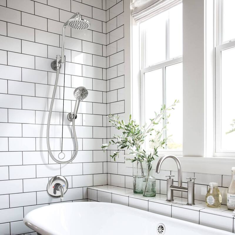 6 Inch Wall Mounted Shower Set With Handheld Shower (Valve Not Included)