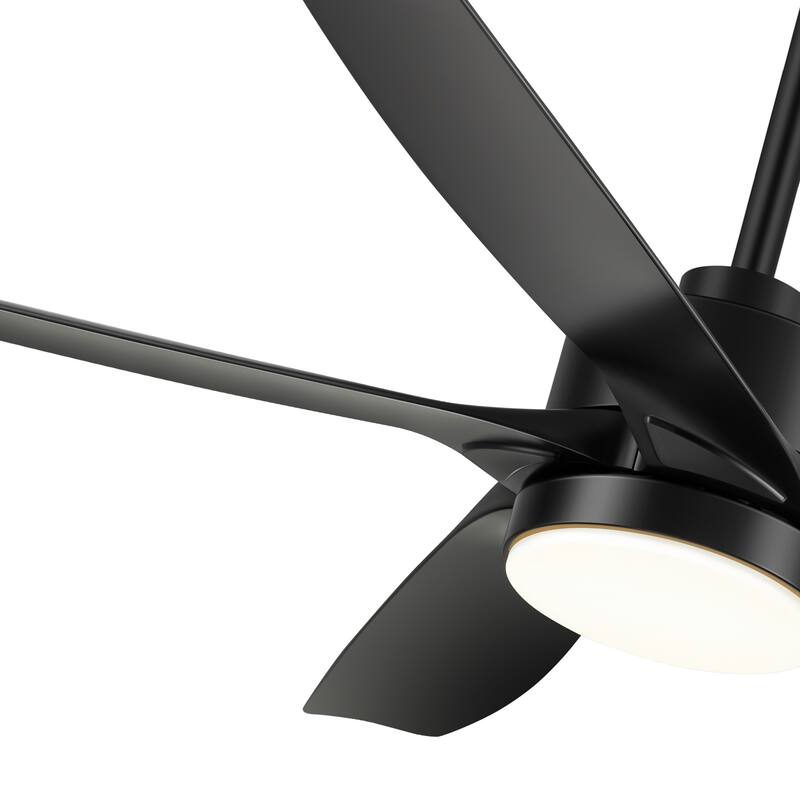 54-inch 5-Blade Integrated LED Ceiling Fan with Light and Remote