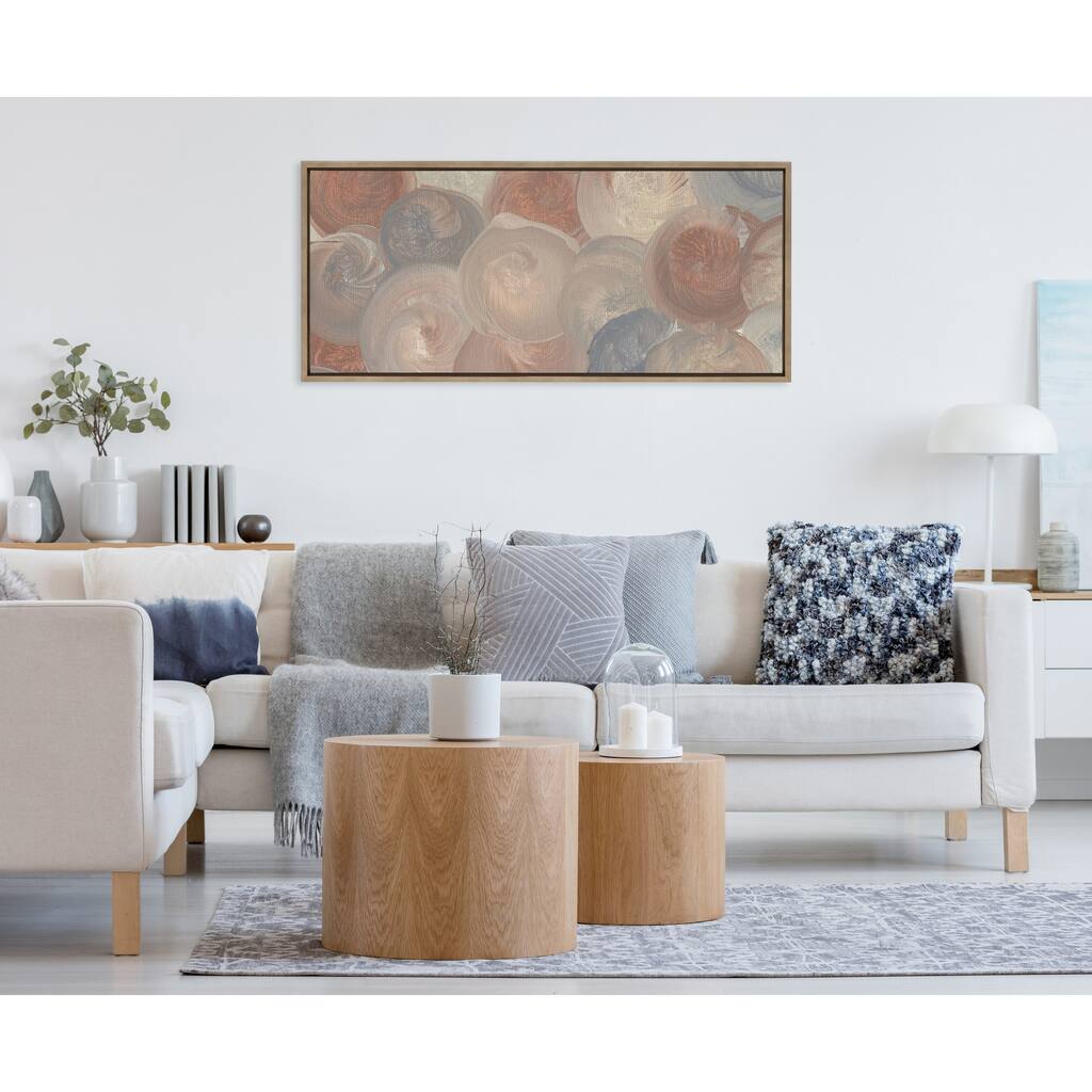 Kate and Laurel Sylvie Dots Framed Canvas by Mentoring Positives