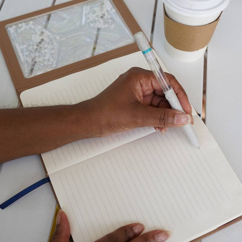 Lifelines Sensory Journal with Tactile Cover & Embossed Paper + Pen bundle