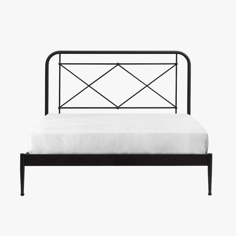 Intercon Vintage Metal Panel Bed, Black