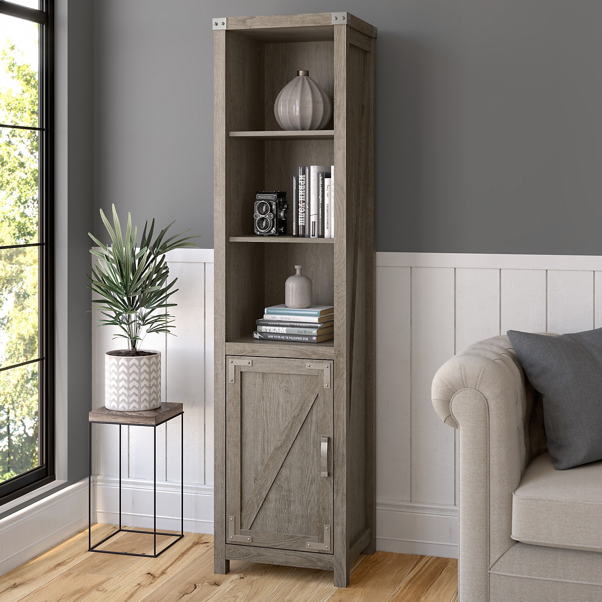 5 Shelf Bookcase Storage Display Closet Adjustable Home Organizer Wood Furniture 