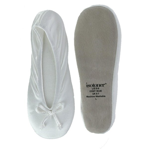 white satin ballet slippers