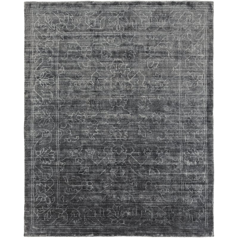 Surya Dove Hand-loomed Viscose Area Rug - 8' x 10' - Charcoal