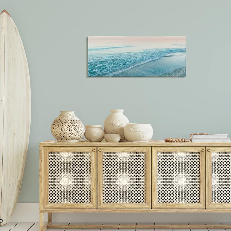 Stupell Luminous Sunset over Beach Canvas Wall Art Design By Mary Lou Johnson