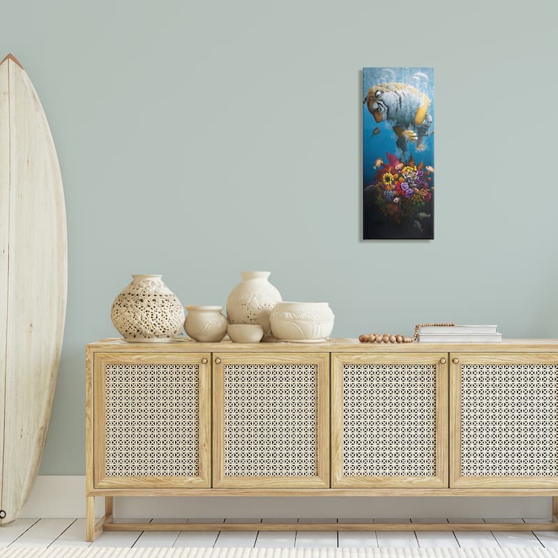 Stupell Curious Tiger & Underwater Bouquet Canvas Wall Art Design By Heather Gauthier