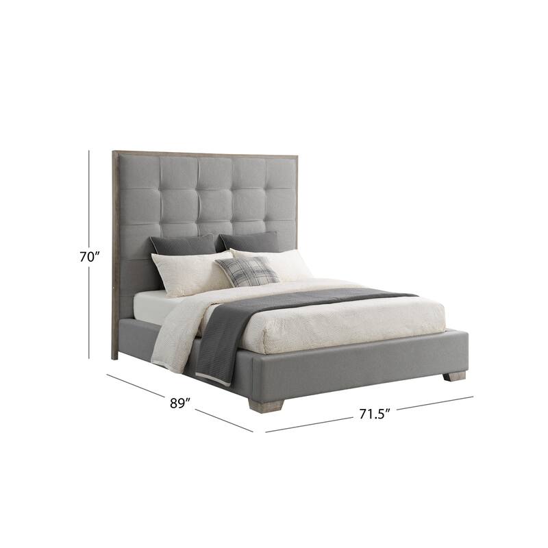 Abbyson Cape Cod Stain-Resistant Fabric Upholstered Bed