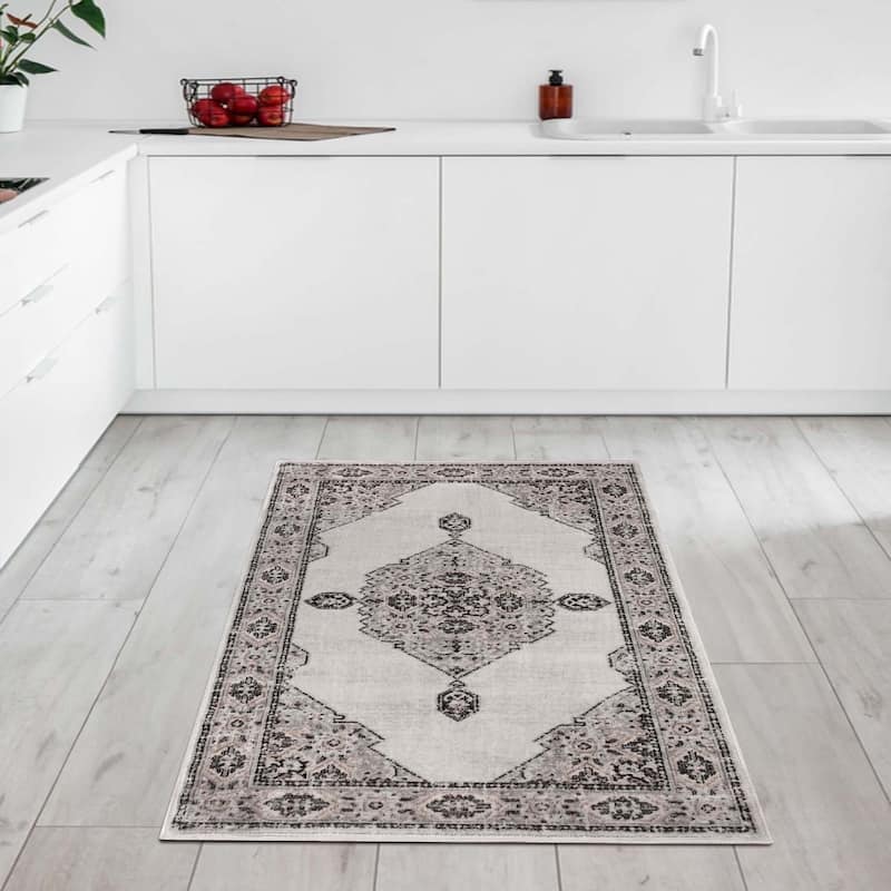 Superior Kailani Modern Farmhouse Medallion Indoor Runner or Area Rug