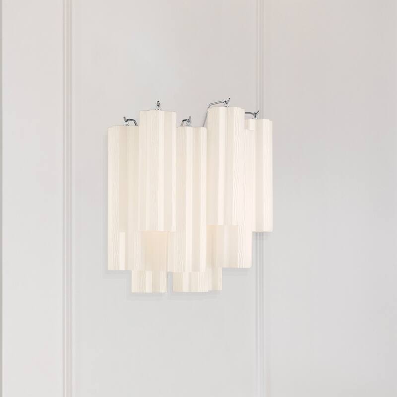 Crystorama Lighting Group ADD-303-WH Addis 2 Light 15" Tall Wall