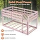preview thumbnail 39 of 38, Costway Twin over Twin Low Bunk Bed with Guardrails Integrated Ladder - See Details