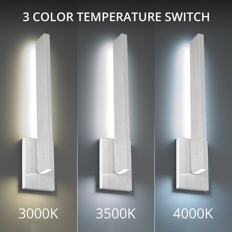Mako 22in LED Indoor or Outdoor Wall Light 3-CCT 3000K-3500K-4000K Set to 3000K