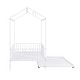 preview thumbnail 12 of 32, Contemporary Mordern Design Twin Size House Platform Bed,Solid Metal Bed with Trundle,Semi-Enclosed Fence