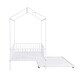 preview thumbnail 12 of 15, House-Shaped Metal Twin Size House Bed with Semi-enclosed Fence and Twin Size Trundle