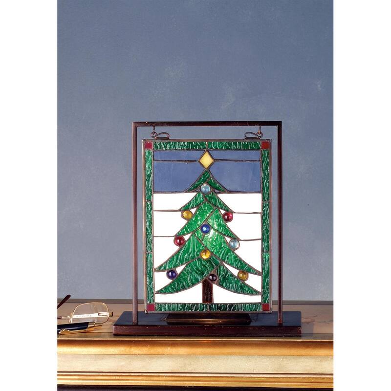 Meyda Tiffany 69658 Christmas Tree 9-1/2" Wide x 10-1/2" Tall Lighted