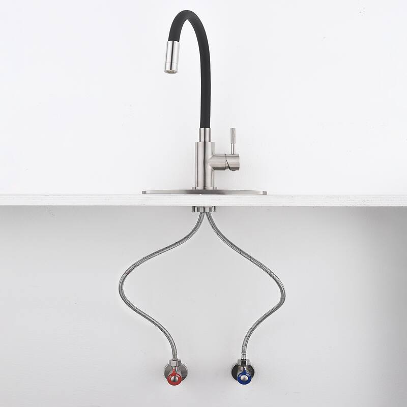 Dynamic Single Handle Bar Faucet Deckplate Included in Stainless Steel