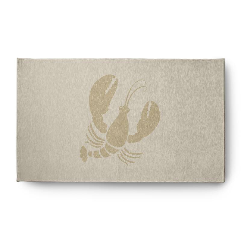 Lobster Nautical Indoor/Outdoor Rug - Taupe - 3' x 5'