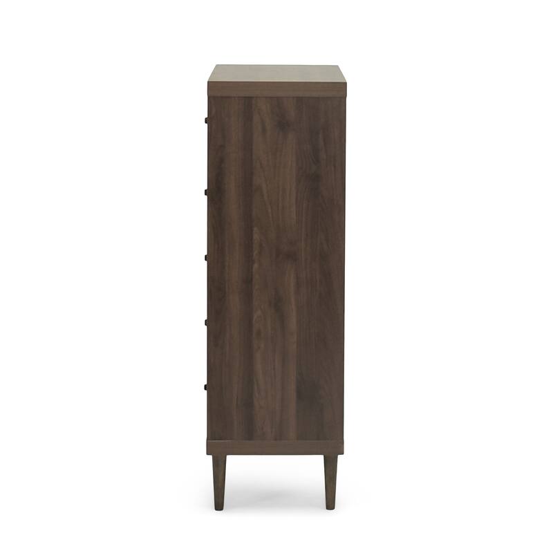 5-Drawer Vertical Chest, Modern Wooden Chest of Drawers with Spacious Storage Space for Bedroom, Hallway, Lliving room