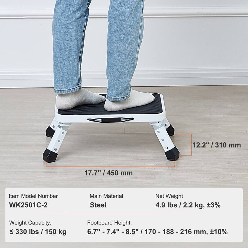 Step Stool Non-Slip Sturdy Step Ladders for Office, RVs, Pets, Bathrooms,Bedrooms