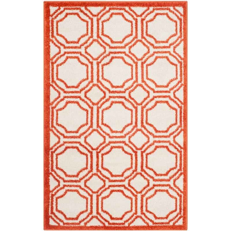 SAFAVIEH Amherst Aleksei Modern Rug - 2'6" x 4' - Ivory/Orange