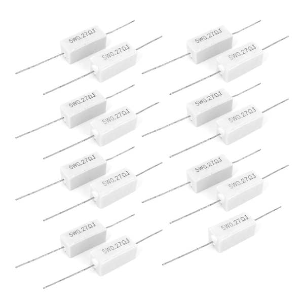 15 Pcs 0 27 Ohm 5w Watt Tolerance 5 Axial Cement Power Resistors Overstock 15 Pcs 0 27 Ohm 5w Watt Tolerance 5 Axial Cement Power Resistors Overstock