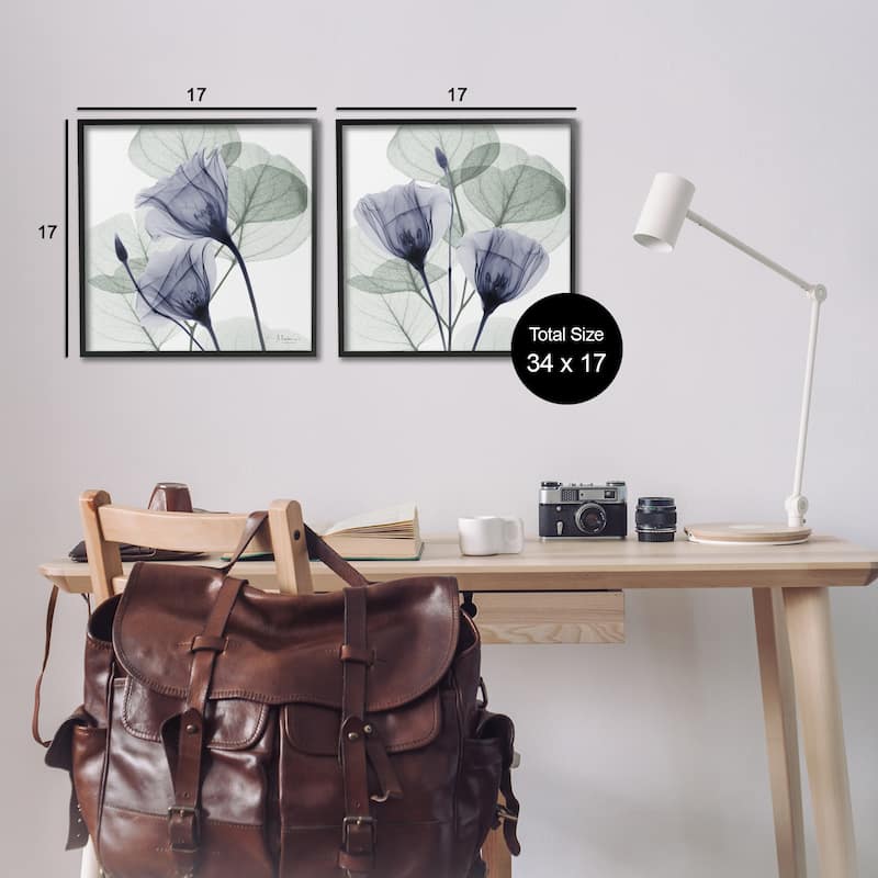 Stupell Fading Florals & Herbs Framed Giclee Art Design By Albert Koetsier (Set of 2)