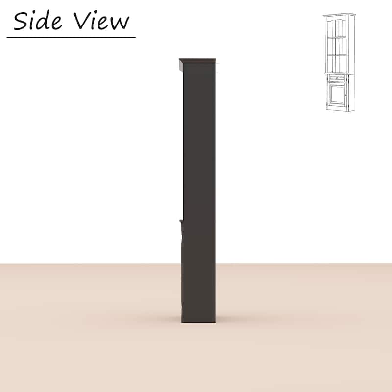 104.3"x82.3" Complete Entertainment Wall Unit White TV Stand Display