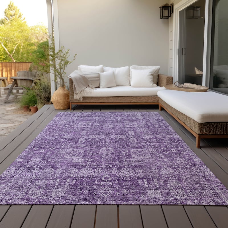 Machine Washable Indoor/ Outdoor Chantille Traditional Vintage Rug