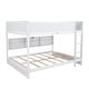 preview thumbnail 12 of 38, Queen Over Queen Size with Underbed Storage Bookcase and Charging Station, Wood Bunk Bed Frame with Panel Guardrails and Ladder