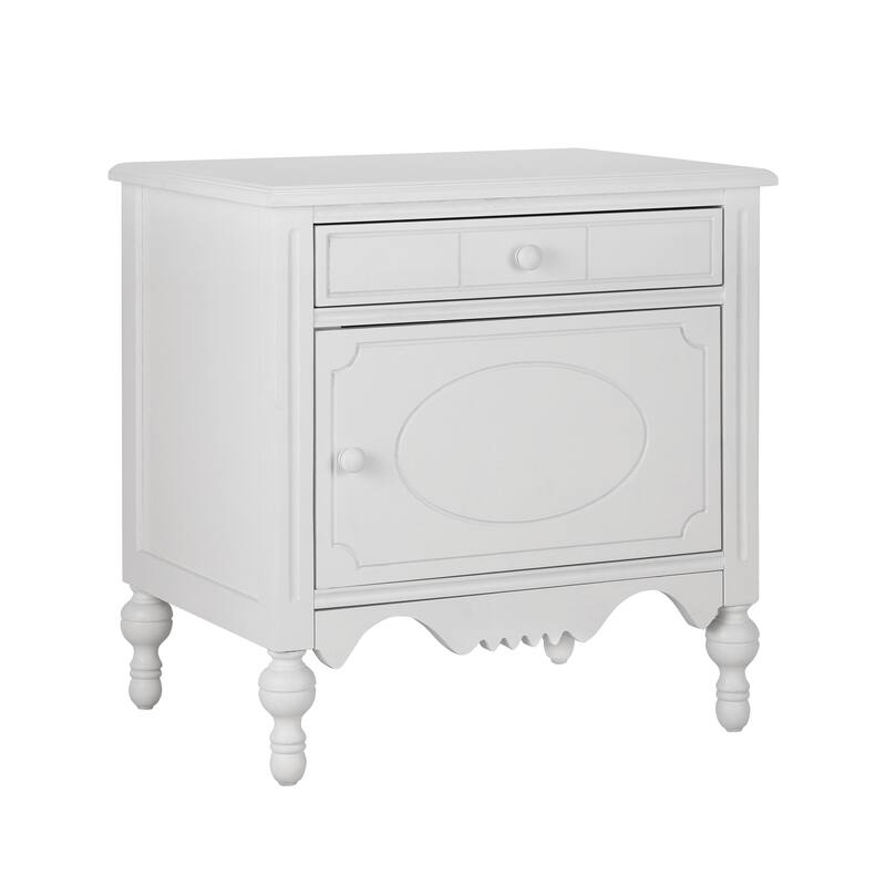 Christopher Knight Home - Marwood Carved Wood Nightstand with Soft-Close Slides and Gourd Legs