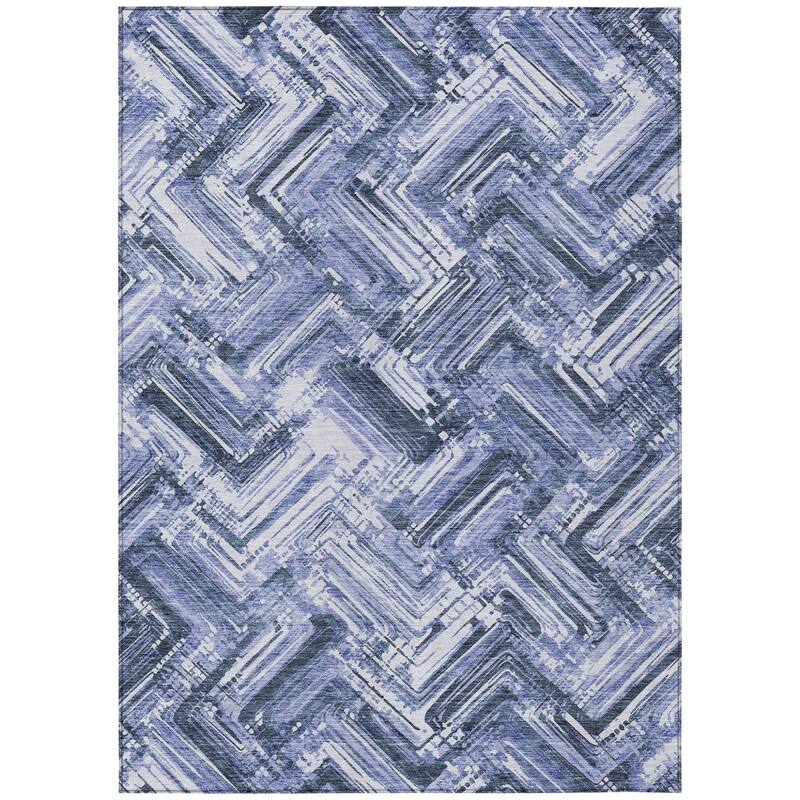 HomeRoots Geometric Transitional Rectangle Outdoor Rug